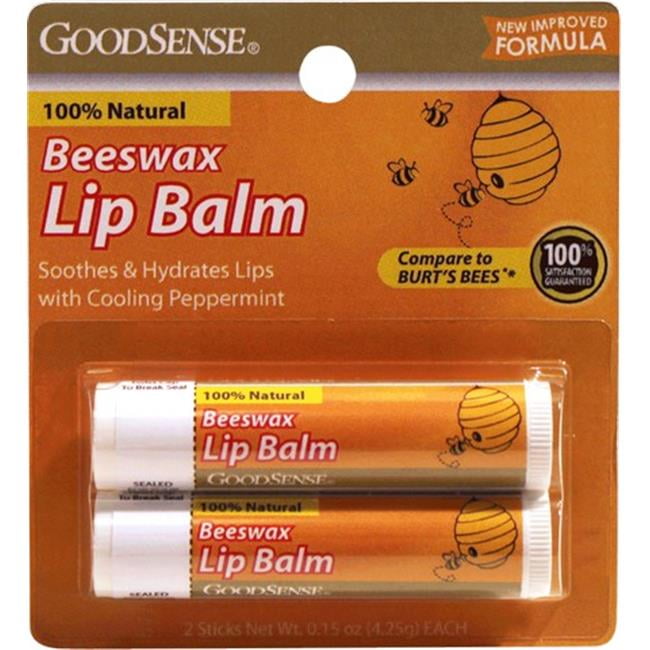 Good Sense Beeswax Twin Pack Lip Balm, 13.3 oz Case of 48
