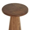 thumbnail image 4 of DecMode 12" x 16" Brown Wood Accent Table with Natural Wood Grains and Cone Shaped Bases, 3-Pieces, 4 of 9