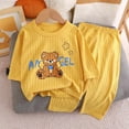 thumbnail image 2 of Toddler Baby Girl Pajama Set Toddler Kids Kid Girls Boys' Casual Long Sleeve Casual Loungewear Thin Home Clothing Two Piece Set Boys Long Sleeve Sleepwear 2 Piece Pjs Set, 2 of 3