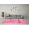 thumbnail image 3 of Ahgly Company Indoor Square Oriental Pink Modern Area Rugs, 3' Square, 3 of 4