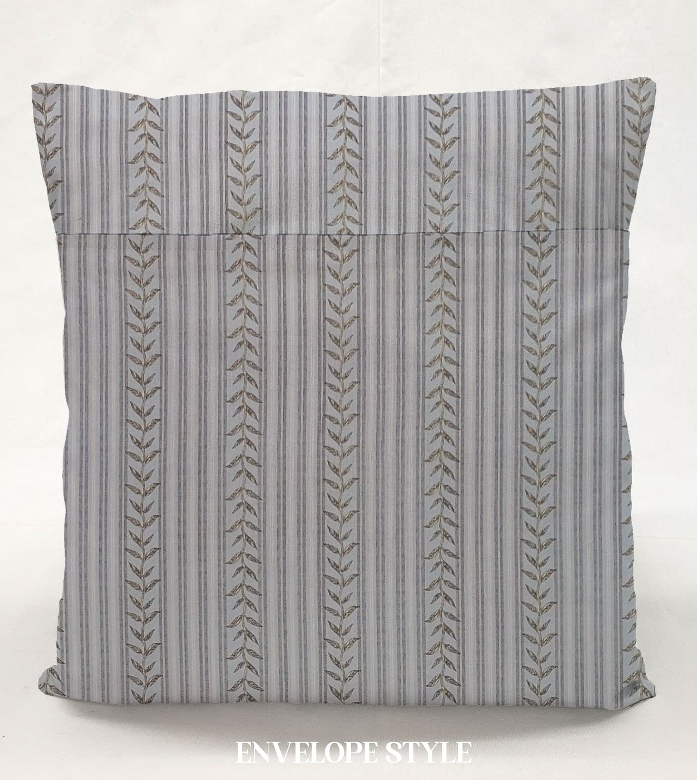 Striped Vines Pillowcase / Pillow Cover by Penny's Needful Things (24 x 24) (Blue)