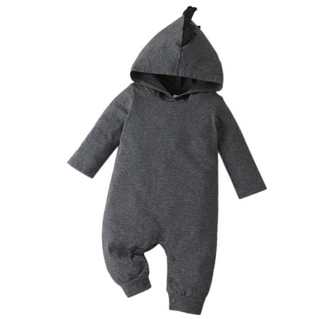 

Fesfesfes Newborn Infant Baby Jumpsuit Boys Girls Cute Cosplay Solid Warm Romper Hooded Outfits Set Clearance