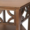 thumbnail image 4 of SAFAVIEH Connor Geometric Hexagon End Table w/ Shelf, Brown, 4 of 5