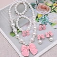 thumbnail image 1 of Ensemble de Colliers Mignons pour Enfants Collier Perle Nœud Cadeaux de Noël pour Filles, 1 of 4