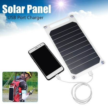 Portable Solar Panel Mobile Power Charger with Four Suckers 10W Solar Output 6V 1700mA Solar Power Panel USB Charger Tablet Cellphone Solar Charger For Travel Camping