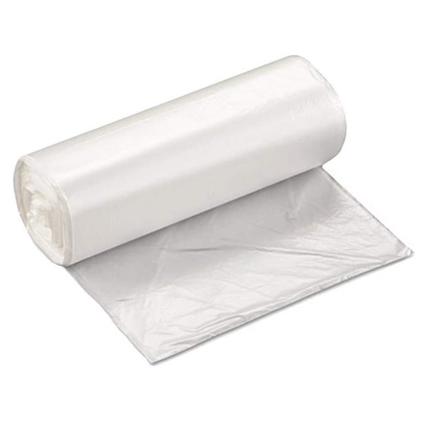 Pack of 300 Clear Drum Liners on Roll 38 x 65. Cylindrical Shaped