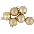thumbnail image 5 of Northlight 2-Finish Christmas Glass Ball Ornaments - 1.5" (40mm) - Champagne Gold - 10ct, 5 of 8