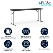 Flash Furniture Kathryn 6' Rectangular Plastic Folding Training Table, Black