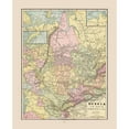 thumbnail image 3 of Cram 20x24 Black Modern Framed Museum Art Print Titled - Russian Empire in Asia Russia - Cram 1892, 3 of 5
