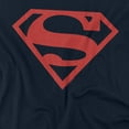 thumbnail image 2 of Superman Red On Black Shield Unisex Adult T Shirt, Navy, Small, 2 of 6