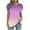 Purple 1, variant on Charella Tops for Women Trendy Cross V Neck Petal Short Sleeve Pleated Flowy Shirts Casual Gradient Color Basic Tee (XL, White 1)