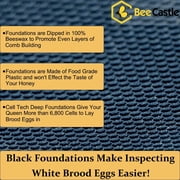 BeeCastle 8 Frame Langstroth Bee Hive Coated with Beeswax Includes Beehive Frames and Waxed Foundations (2 Deep Boxes & 1 Medium Box)