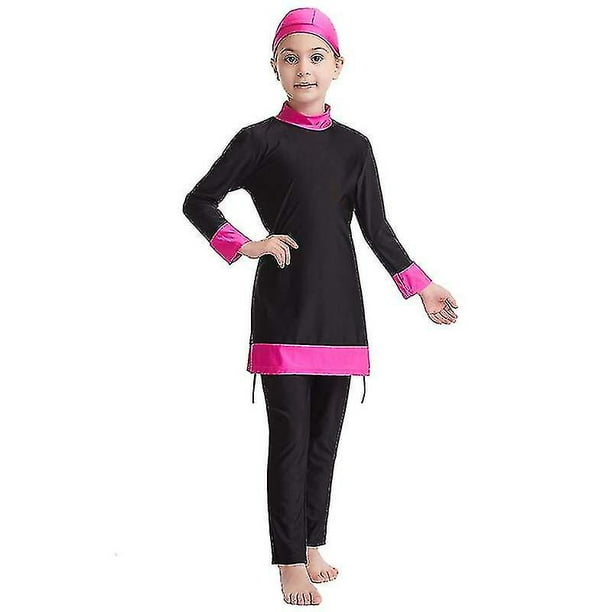 Islamic Swimming Suit Kids Girls Modest Full Cover Muslim Swimwear