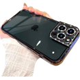 thumbnail image 7 of Compatible with iPhone Case,Glitter Bling Sparkly Diamond Electro Plated Frame Camera Lens Protective Clear Soft Shockproof Cover Phone Case (White,iPhone 14 Plus), 7 of 7