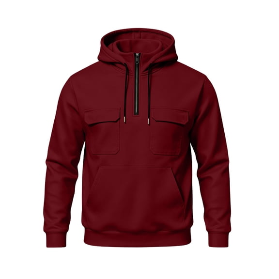 Luvrsol Men Lightweight Solid Hoodie Long Sleeve Pullover Casual Sport Sweatshirt S-3XL