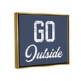 thumbnail image 5 of Stupell Industries Go Outside Kids Vintage Text Phrase Design Graphic Art Metallic Gold Floating Framed Canvas Print Wall Art, Design by Daphne Polselli, 5 of 5