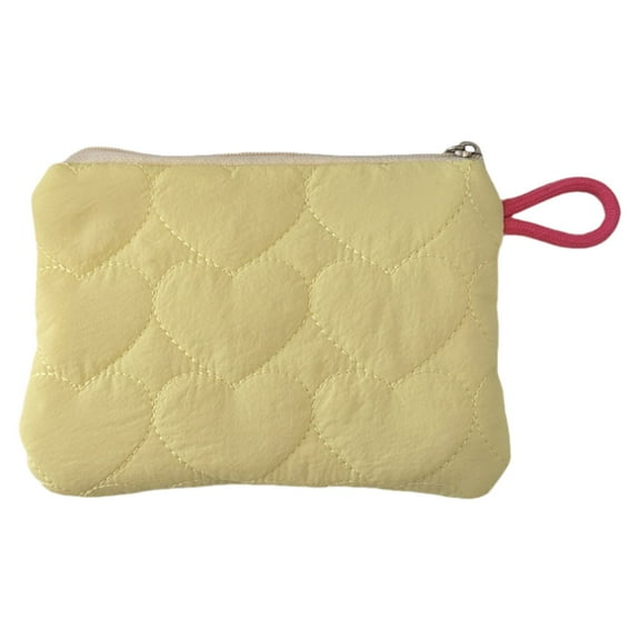 Cosmetic bag Makeup bag Preppy Cute Corduroy Toiletry bag for women travel essentials (Yellow)