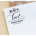 thumbnail image 3 of Printtoo Personalized&nbsp;Blue Self Inking Opner Favor The Key To Happiness Is Love Heavy Duty Stamp Custom&nbsp;Rubber&nbsp;Stamper-45 mm, 3 of 6