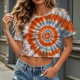 thumbnail image 5 of Women's T Shirt Short Sleeves Cool Street Comfy Casual Vacation Clothes, 5 of 9