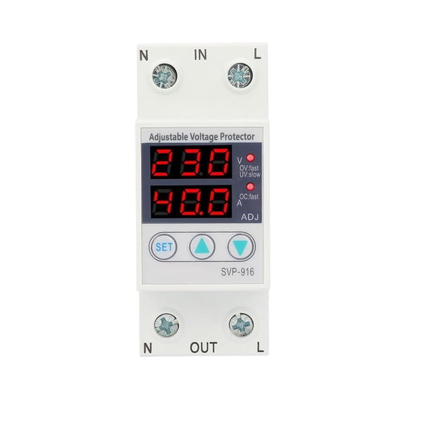 Riwesomey Protector de voltaje de plástico de 230 V Dispositivo de protección contra sobretensiones de 50/60 Hz con función de recuperación automática Artesanía No.2 Riwesomey TO005390-02