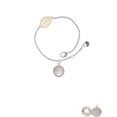 thumbnail image 2 of Delight Jewelry Silvertone 13.5mm Round Locket - Goldtone Leaf Delicate Bracelet, 6.25+1.75", 2 of 4