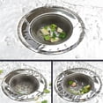 thumbnail image 4 of Fregadero de cocina Desagüe de metal para colegiales Compartimento de baño de acero inoxidable Agujero para trampa de ducha Agujero para filtro, 4 of 5