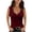 Red, variant on Staron Women's Casual Short Sleeve V-Neck Lace Blouse Tops Solid Color Vest Fashion Party Relaxed Basic Tee, Black L