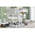 thumbnail image 5 of CoSoTower Full XL over Twin XL over Queen Size Triple Bunk Bed with Long and Short Ladder, White, 5 of 9