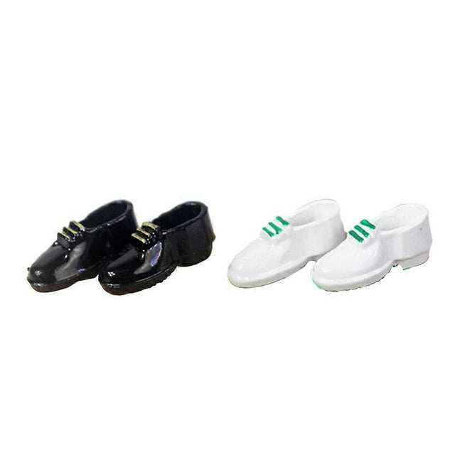 2 Pairs Mini Shoes Shoes Model Simulation Shoes Mini House Accessories