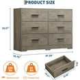 thumbnail image 2 of Garvee 6 Drawers Dresser, Modern Closet Dressers Chest of Drawers with Metal Handle, Wooden Dresser Organizer for Bedroom, Living Room, Hallway, Gray, 2 of 7