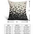 thumbnail image 5 of Halloween Bat Pillow Covers 20x20 Set of 2 Black Scary Pattern Print Halloween Decorations Decorative Throw Pillows Outdoor Holiday Farmhouse Pillowcase Linen Cushion Cover Decor for Sofa Couch Bed, 5 of 6