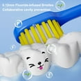 thumbnail image 2 of 2 Pack Kids Toothbrush, 0.12mm Perfluorinated Bristles for Cavity Prevention, High-Density Soft Bristle Head, Deep Cleaning Gum Protection with Non-Slip Design, Includes DIY Fun Stickers, 2 of 6