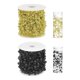 thumbnail image 1 of Uxcell 2 Rollos de Perlas Flotantes Artificiales para Centros de Mesa, Cuerda de Perlas Falsas de 8+3mm 66ft para Llenar Jarrones de Velas Flotantes, Negro/Dorado, 1 of 7