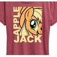 thumbnail image 3 of My Little Pony - Character Block Apple Jack - Women's Short Sleeve Graphic T-Shirt, 3 of 5