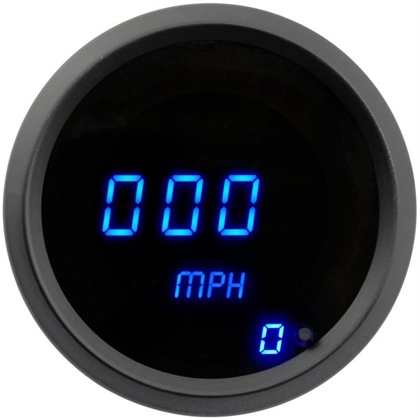 JEGS 41283 Speedometer LED Digital [Black Face, Blue Numbers and Bar