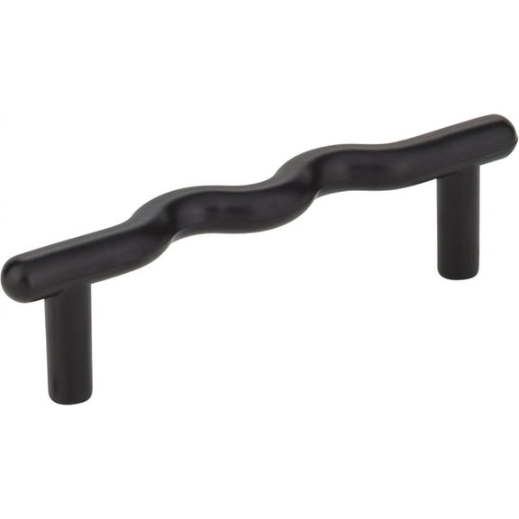Elements Verona 3-7/8 In. Matte Black Wavy Cabinet Pull Z105MB