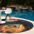 thumbnail image 3 of Unique Loom Outdoor Coastal Collection Area Rug - Marine (6' 1" Round Multi/Black), 3 of 8