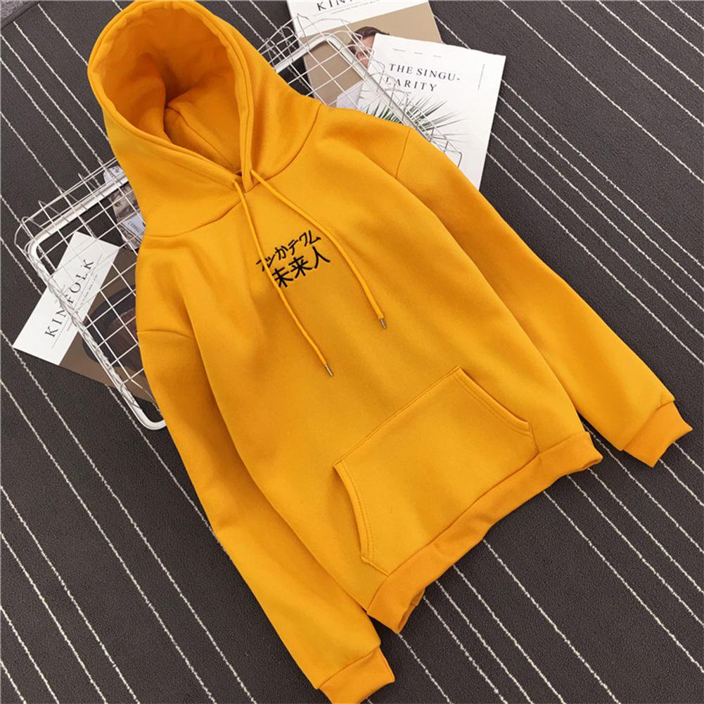 Jinveno Casual Women Men Couple Winter Hoodies Fleece Pockets Tops (Yellow)(L)  | Walmart Canada