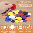 thumbnail image 3 of Uxcell 100 Pack Plastic Poker Chips, 0.9 Inch Mini Bingo Chips Learning Counters Counting Counters Disks Markers Opaque Game Tokens for Game Play Math Counting, White, Pattern, 3 of 7