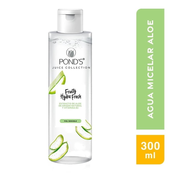 Agua micelar Pond´s Fruity Hydra Fresh piel sensible aloe 300 ml