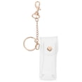 thumbnail image 1 of KAKOWELY PVC Chapstick Pouch Keychain Transparent Sleeve Fashion Lipstick Holder Key Rings (Golden Keychain),3.43X"X1.3"X0.98", 1 of 5