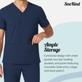 thumbnail image 6 of Sewkind Men’s Scrub Set Navy XL V-Neck Scrub Top and Jogger Pants 7 Pockets 100% Polyester Athletic Fit, 6 of 6