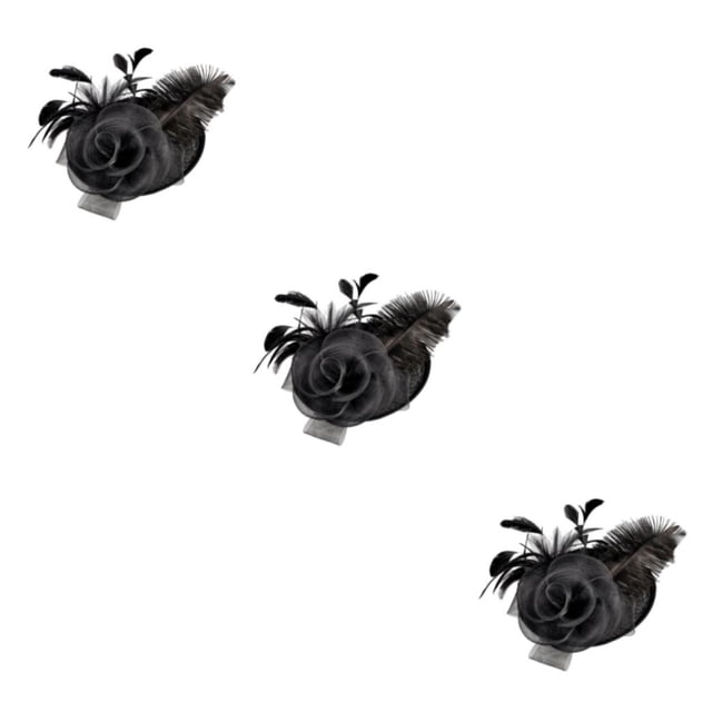 Maytalsory Chapeau Fascinateur Réversible Vintage pour Femmes avec Canal Intérieur Beauté Classique Noir 3ensemble