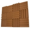 Seismic Audio 12 Pack of Brown 3 Inch Studio Acoustic Foam Sheets - Sound Dampening Tiles - SA-FMDM3-Brown-12Pack
