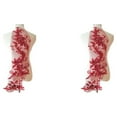 thumbnail image 3 of Guardoinrt Costumes avec Applique en Dentelle Unique Patch Floral Magnifique Patch Appliqué Rouge Vin 2Ensemble, 3 of 6