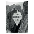 thumbnail image 3 of Ambesonne Adventure Tablecloth Rectangular Table Cover, Mountains are Calling, 52"x70", Grey Dark Grey, 3 of 4