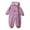 Purple, variant on KAUOD Boys Girls One Piece Snowsuits Fleece-Lined Hooded Insulated Ski Jumpsuits Front Pockets Side Zipper Snowboard Suits