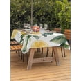 thumbnail image 4 of 60x84 Inch Outdoor Tablecloth with Umbrella Hole Zipper Rectangle Yellow Lemon Rectangular Tablecloths Outside Waterproof Country Fruit Floral Watercolor Green White Patio Table Cover for Picnic, 4 of 8