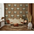 thumbnail image 2 of Burnt Orange Tiger Chinese Inspired Textured Wallpaper R8413, 2 of 3