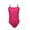 Pink, variant on Girl's Thin Straps Round Neck One Piece Swimsuit, Pink, 28